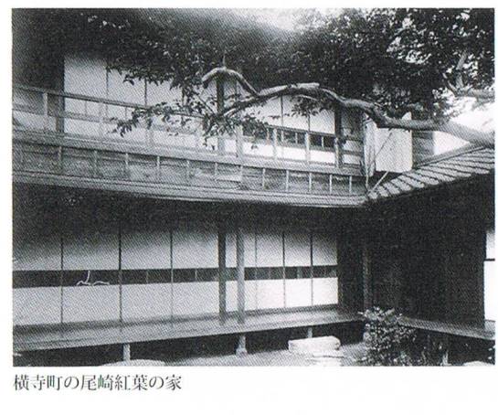 横寺町の尾崎紅葉の家