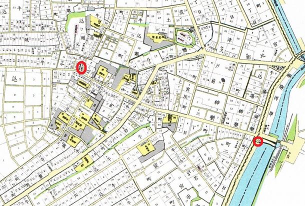 東京市牛込区全図。明治40年